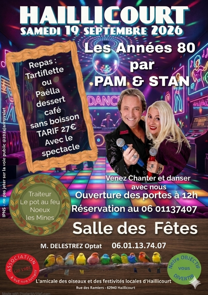 DINER SPECTACLE ANNÉES 80